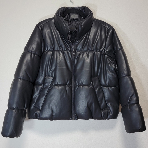 Banana Republic quilted faux leather puffer jacket Grunge - Picture 2 of 10
